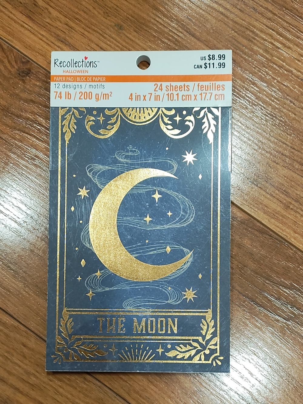 Recollections Halloween Navy and Gold Celestial Moon Accent Paper Pad